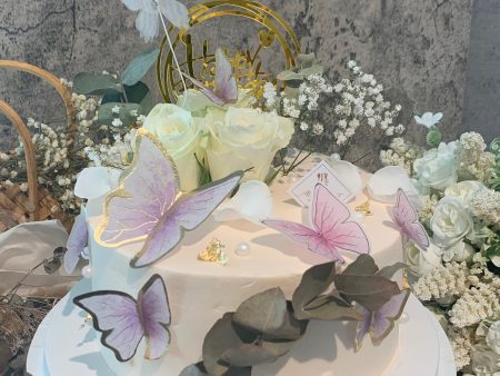 Butterfly & Flowers Cake 蝴蝶鲜花蛋糕 Online now