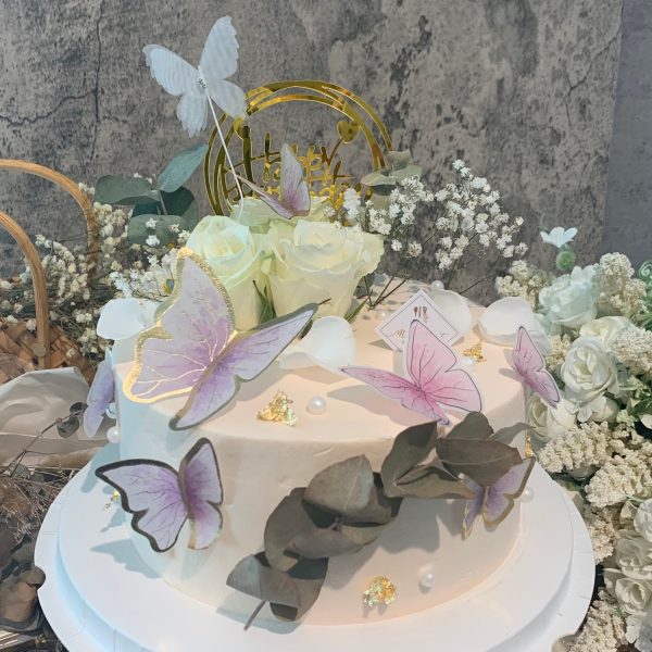 Butterfly & Flowers Cake 蝴蝶鲜花蛋糕 Online now