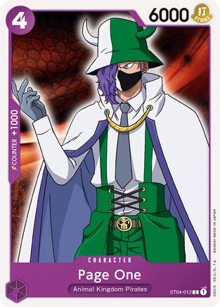 Page One (ST04-012) - Starter Deck 4: Animal Kingdom Pirates  [Common] For Sale