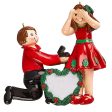 Proposing Couple Engagement Ring Christmas Ornament Online Hot Sale