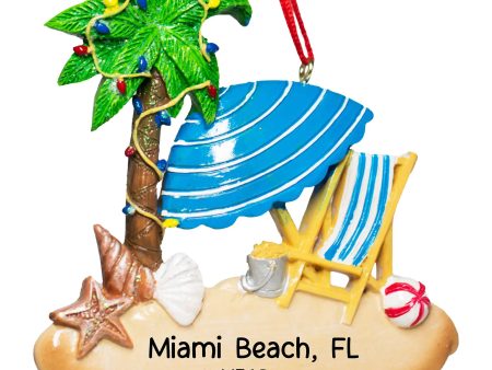 Beach Vacation Christmas Ornament Online Sale