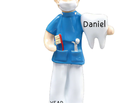 Dentist   Dental Hygienist Guy Personalized Ornament Online Sale