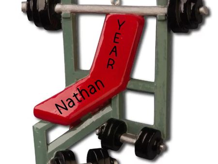 Weight Lifting Bench Christmas Ornament on Sale