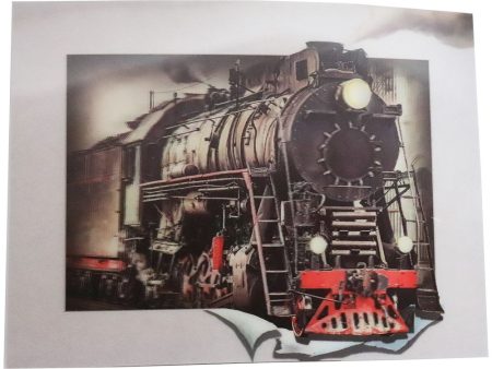 Steam Train Locomotive - 3D Lenticular Poster - 12x16 -  NEW Cheap