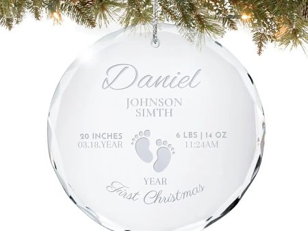 Baby s First Personalized Ornament - Footprints Hot on Sale