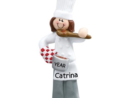 Chef Personalized Ornament - Girl Hot on Sale