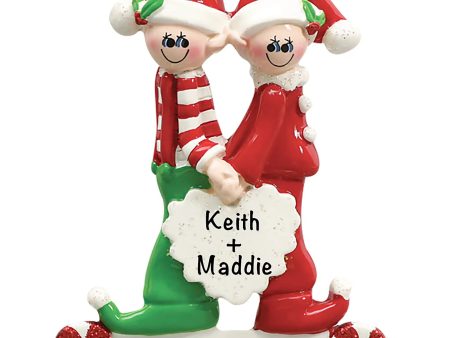 Santa Helper Couple Personalized Ornament Online