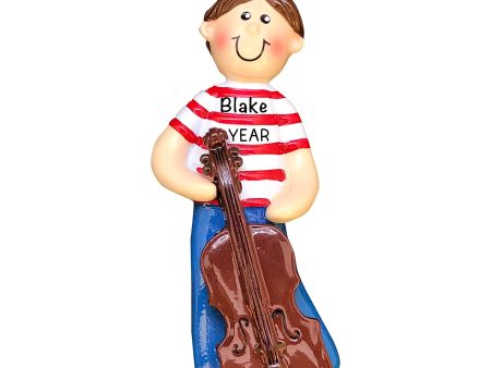 Cello Boy Christmas Ornament Online Hot Sale