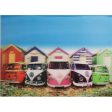 Colorful Classic VW buses - 3D Lenticular Poster - 12x16 -  NEW Fashion