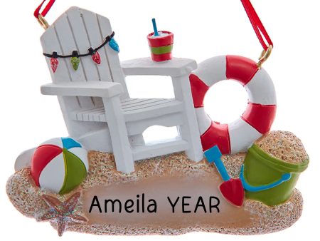 Adirondack Beach Chair Christmas Ornament For Discount