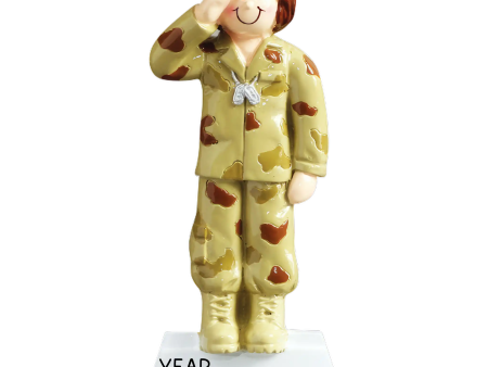 Army Girl Christmas Ornament Online