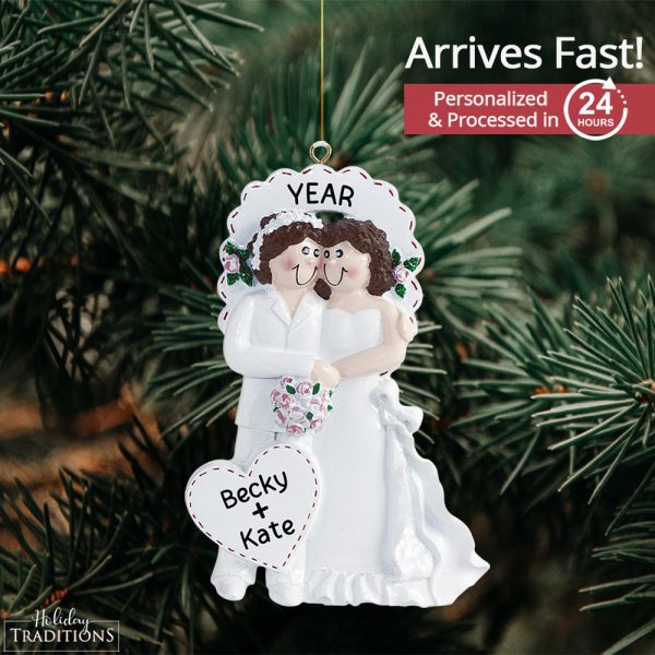 Lesbian Wedding Personalized Ornament Discount