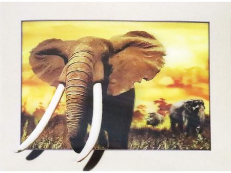 Elephants - 3D Lenticular Poster - 12x16 -  NEW Online Sale