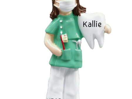 Dentist   Dental Hygienist Girl Personalized Ornament Cheap