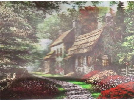 Cottage Village - 3D Lenticular Poster - 12x16 -  NEW Online Hot Sale