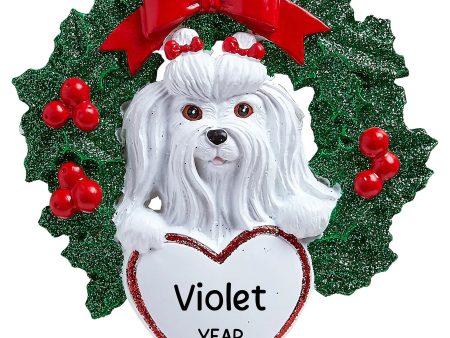 Maltese Wreath Christmas Ornament Cheap