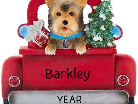 Yorkie Vintage Truck Christmas Ornament Online