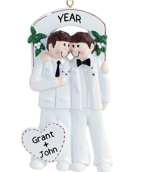 Gay Couple Male Wedding Personalized Ornament Online now