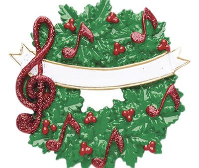 Music Wreath Personalized Ornament For Sale