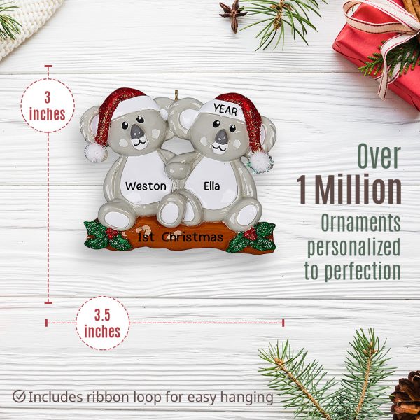 Koala Couple Christmas Ornament For Cheap