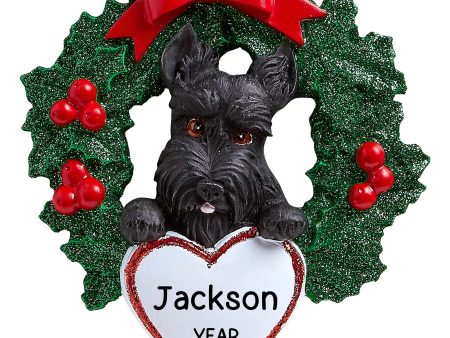 Scottie Wreath Christmas Ornament Supply