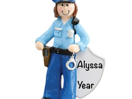 Police Woman Personalized Ornament on Sale