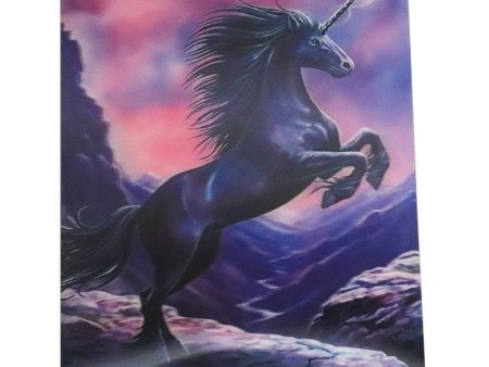 Black Unicorn - 3D Lenticular Poster - 12x16 Print - NEW Online Hot Sale