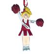 Cheerleader Christmas Ornament - Red Uniform Blonde Fashion