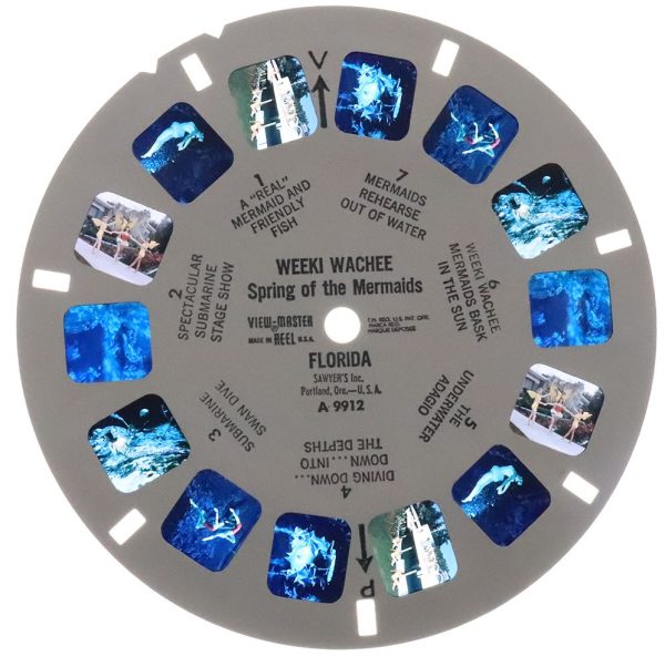 Weeki Wachee - Spring of the Live Mermaids - View-Master 3 Reel Packet - 1958 - (A991-S5) Online Hot Sale