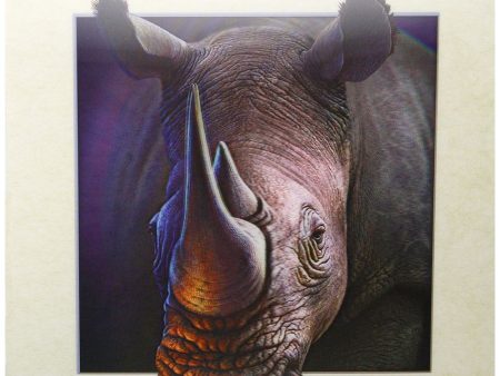 Rhinoceros - 3D Lenticular Poster - 16 x 16 Print - New Cheap