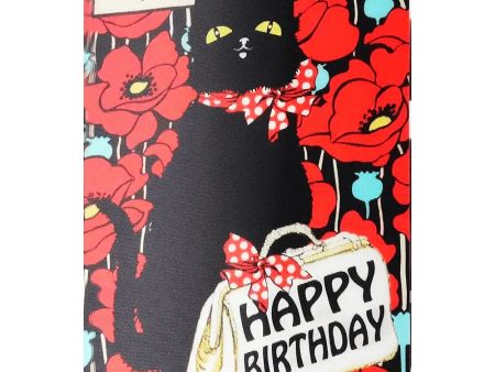 Black Cat Happy Birthday To You - 3D Action Lenticular Postcard Greeting Card- NEW For Cheap