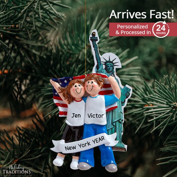 New York Couple Christmas Ornament For Cheap