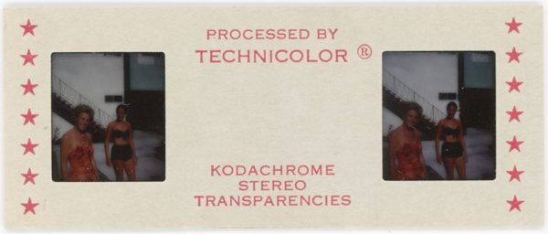 3D Original Kodachrome Stereo Realist Glamour Slide - On Vacation - vintage Sale