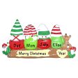 Gnome Family of 4 Christmas Ornament Online Sale