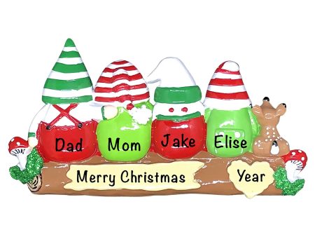 Gnome Family of 4 Christmas Ornament Online Sale