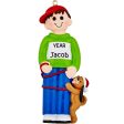 Boy With Dog Christmas Ornament Hot on Sale