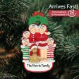 Christmas Family of 5 with Dog Christmas Ornament Cheap