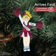 Cheerleader Christmas Ornament - Red Uniform Blonde Fashion