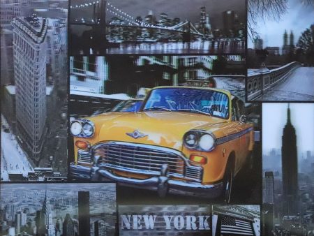 Taxi in New York City - 3D Lenticular Poster - 12x16 Print - New Online Sale