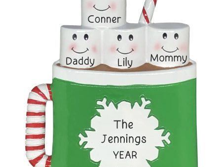 Hot Chocolate Family of 4 Christmas Ornament Online now