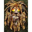 Hippie Lion - 3D Lenticular Poster - 12x16 Print - New Supply