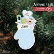 Blue Baby 1st Christmas Mitten Christmas Ornament Online now