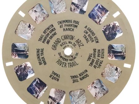 Grand Canyon River Trail, Arizona  - View-Master Hand-Lettered Reel - vintage - (HL-32c) Supply