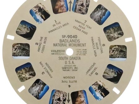 Badlands National Monument South Dakota USA - View-Master SP Reel - vintage - (SP-9040) For Cheap