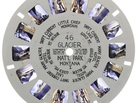 Glacier Nat l Park - View-Master Hand-Lettered Reel - vintage - (HL-46n) Hot on Sale