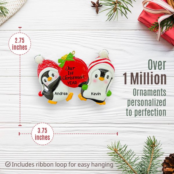 Our 1st Personalized Penguins Personalized Ornament Online