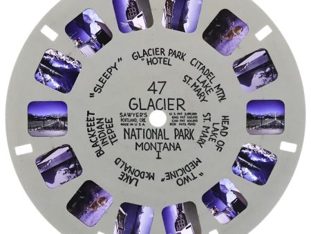 Glacier Nat l Park - View-Master Hand-Lettered Reel - vintage - (HL-47n) on Sale