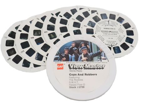 Cops and Robbers - 7 View-Master Vintage 3D Reels Plus Storage Case Online