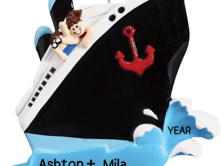 Cruise Ship Couple Personalized Ornament For Cheap