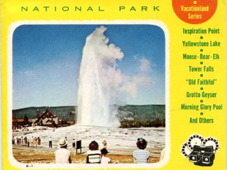 Yellowstone National Park - View-Master 3 Reel Packet - 1950s Views - Vintage - (ECO-A306-S4-b) Sale